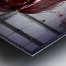 Killer school girl in a murder cover up Metal print