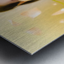 Young beautiful woman expressing feelings of love Metal print