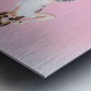 Beautiful pinup girl with beauty hair and make-up Metal print