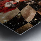 Crazy dancing disco clown on a psychedelic trip Metal print