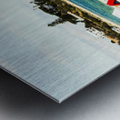 Retro beach boxes Metal print