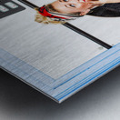 Laundromat Pin-up portrait Metal print