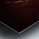 Vampire woman touching tasting and smelling blood Metal print