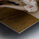 Funny zombie cook dancing in horror kitchen Metal print