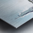 Statue of Liberty and New York City Illustration  Metal print