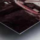 Old oil sales girl Metal print