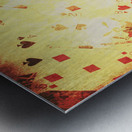 Vintage poker background Metal print