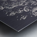 Silver saucers from outer space Metal print