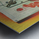 Pop art music robot Metal print