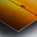 Rickety pier sunset Metal print