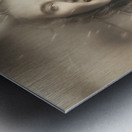 Pin-up woman dancing in a shower of rain Metal print