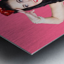 Beautiful young 80s skater girl isolated Metal print