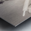 Vintage rolling pin up girl making cooking fun Metal print