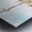 Fine art landscape sketch of Stockholm Sweden  Metal print