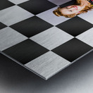 Portrait Of Beautiful Retro Woman In Vintage Style Metal print