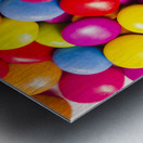 Colourful round candy balls closeup  Metal print