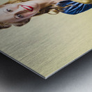 Pin-up hotline phone operator. Call Us! Metal print