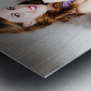 Camera Woman In Love With Taking Landscape Photos  Metal print