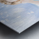 Beautiful girl wearing summer make-up on beach Metal print