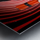 Danger. Zombie holding explosives in a terror act Metal print