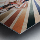 Retro pinup woman. Vintage makeup and hair Metal print