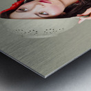 Smoking hot American military pin-up girl Metal print