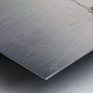 Vintage photo of a fishing boat anchored at dusk Metal print