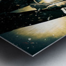 Man with gas mask. New beginning. Sky’s the limit Metal print