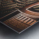 African couple masks Metal print