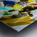 Crafted in retro Metal print