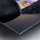 Beautiful high fashion woman in creative makeup Metal print