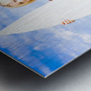 Beautiful Young Blond Surf Woman Metal print