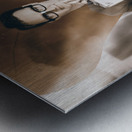 Super hero business man with Investment returns Metal print