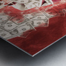 Zombie tied up in financial debt. Dead money Metal print