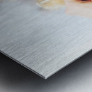 Environment engineer drafting sustainable design Metal print