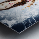 Hit and miss comic pin-up Metal print