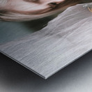 Woman With Butterfly In Net Metal print