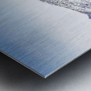 Beautiful landscape with partly snowed mountain  Metal print