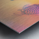 Play act of a puppet clown performing a sad mime Metal print