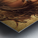 Beautiful Woman With Classic Hairstyle And Makeup Metal print