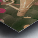 Old vinyl record gramophone Metal print