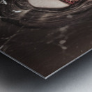 Female face of dark horror. Eye of the black widow Metal print