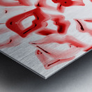 Retro red lips Metal print