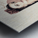 Vintage pop art advert girl with breakfast product Metal print