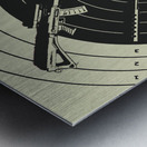 Line art rifle range Metal print