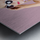 Classic fifties pinup woman Metal print