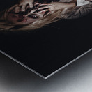 Dark halloween portrait. Scary evil zombie Metal print