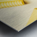 Butter curls on white background Metal print