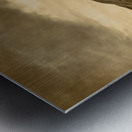 Historic Mountain Landscape In Sepia Tone Metal print