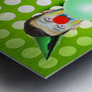 Crazy Party Clown Inflating Green Party Balloon Metal print